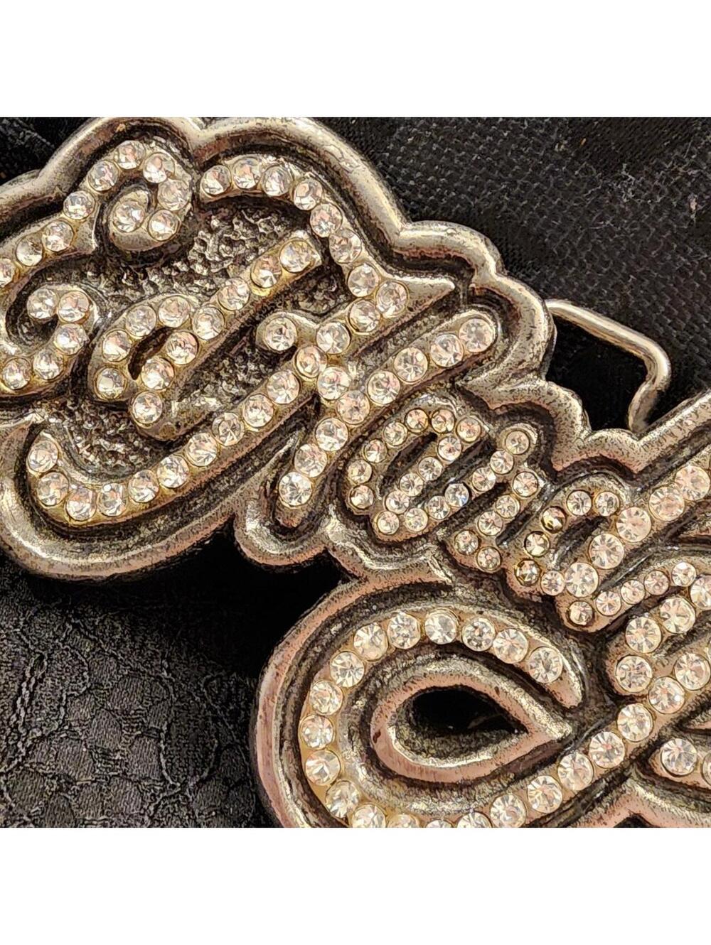 Ed Hardy Men's Black and Silver Belt